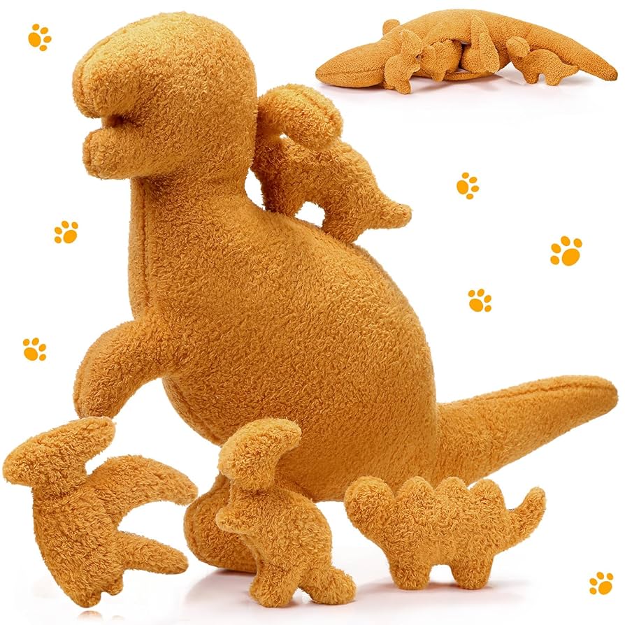 Dino Nugggie Plush With Babies
