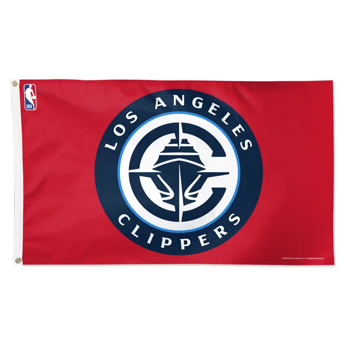 Los Angeles Clippers Deluxe Red Primary Logo Flag 3x5'