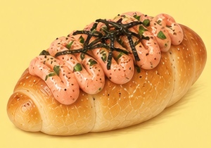 Mentaiko SeaSalt Roll — HoneyMe Bakery, Bellevue