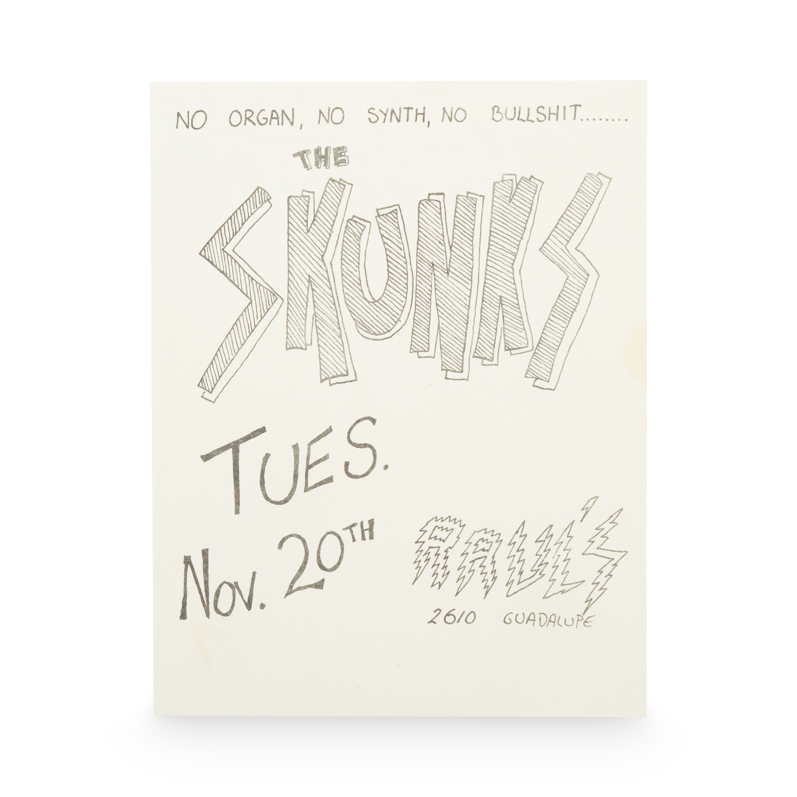 Skunks -- 1979 [Handbill]