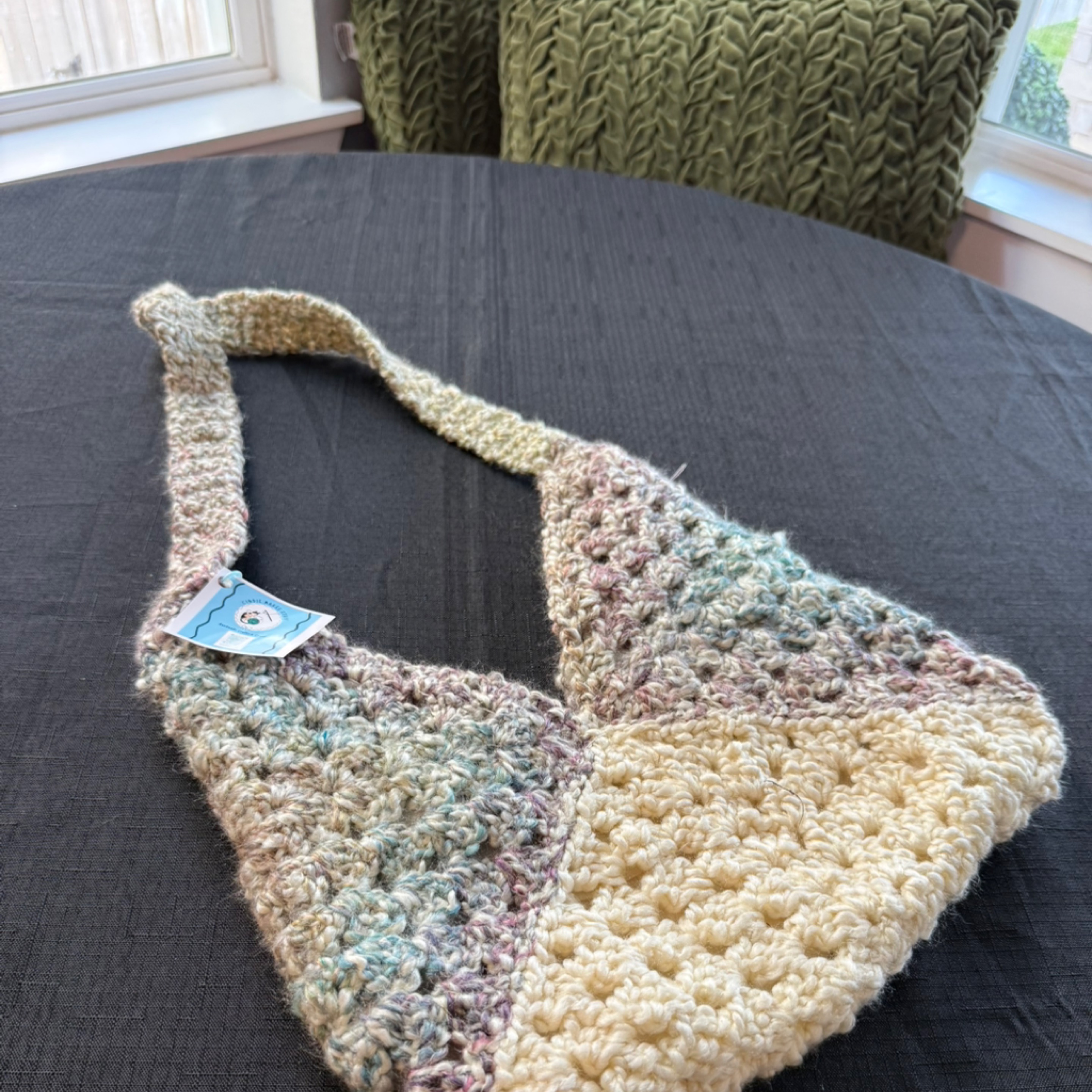 Cream & Pastel Textured Tote