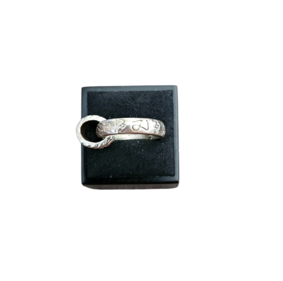 Size 9.5 Silver Accent Spinner Band Ring - Silver Not Marked