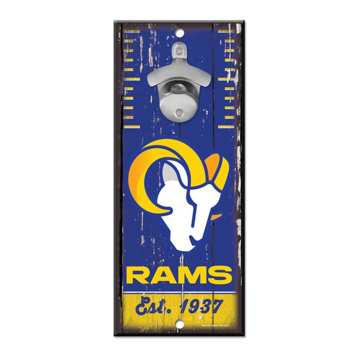 Los Angeles Rams Wood Bottle Opener 5x11"