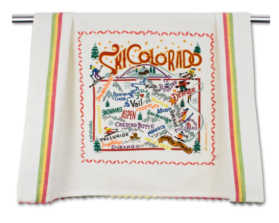 Ski Colorado Dish Towel Catstudio
