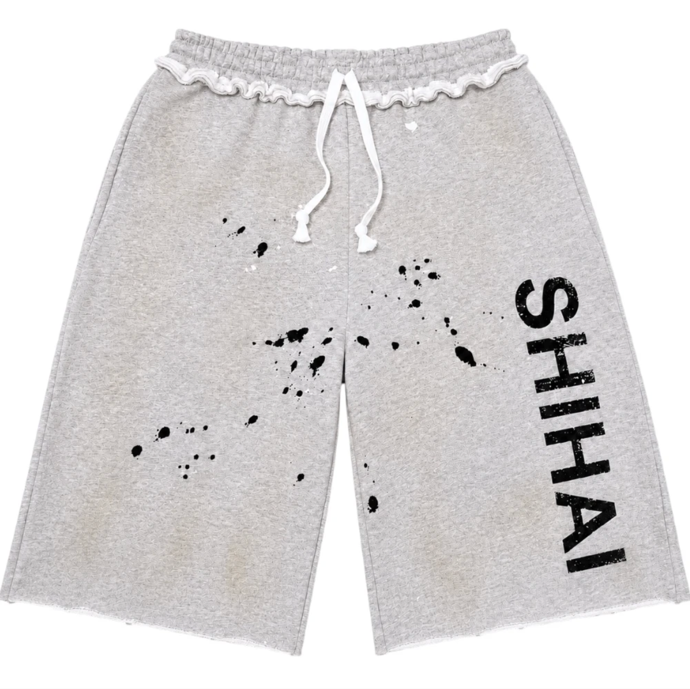 SHIHAI KASSORO GREY BROKEN 3/4 SHORTS