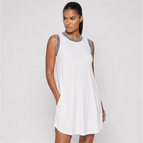 Women’s U Neck Sleeveless A Line Casual Swing Mini Dress