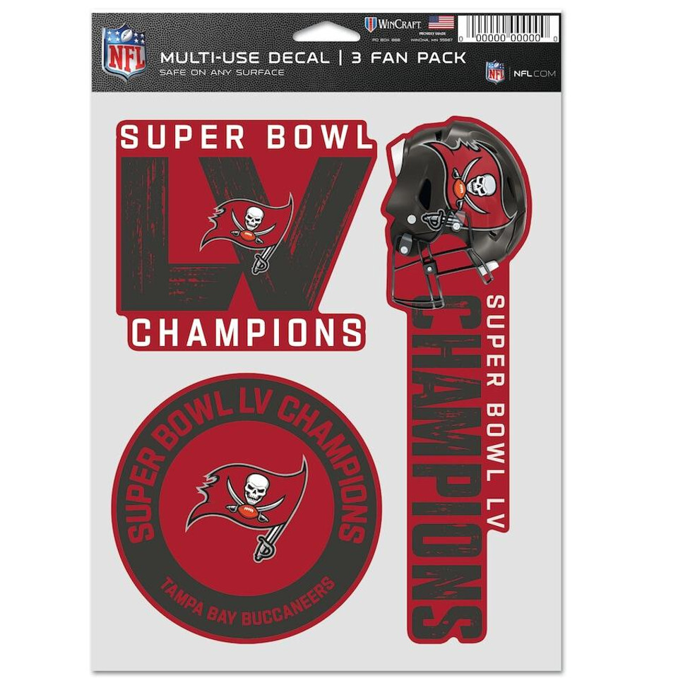 Tampa Bay Buccaneers Super Bowl LV Champions Fan Decals