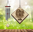 Custom Besties Wind Chime - You and your friend on a chime! personalized wind chime
