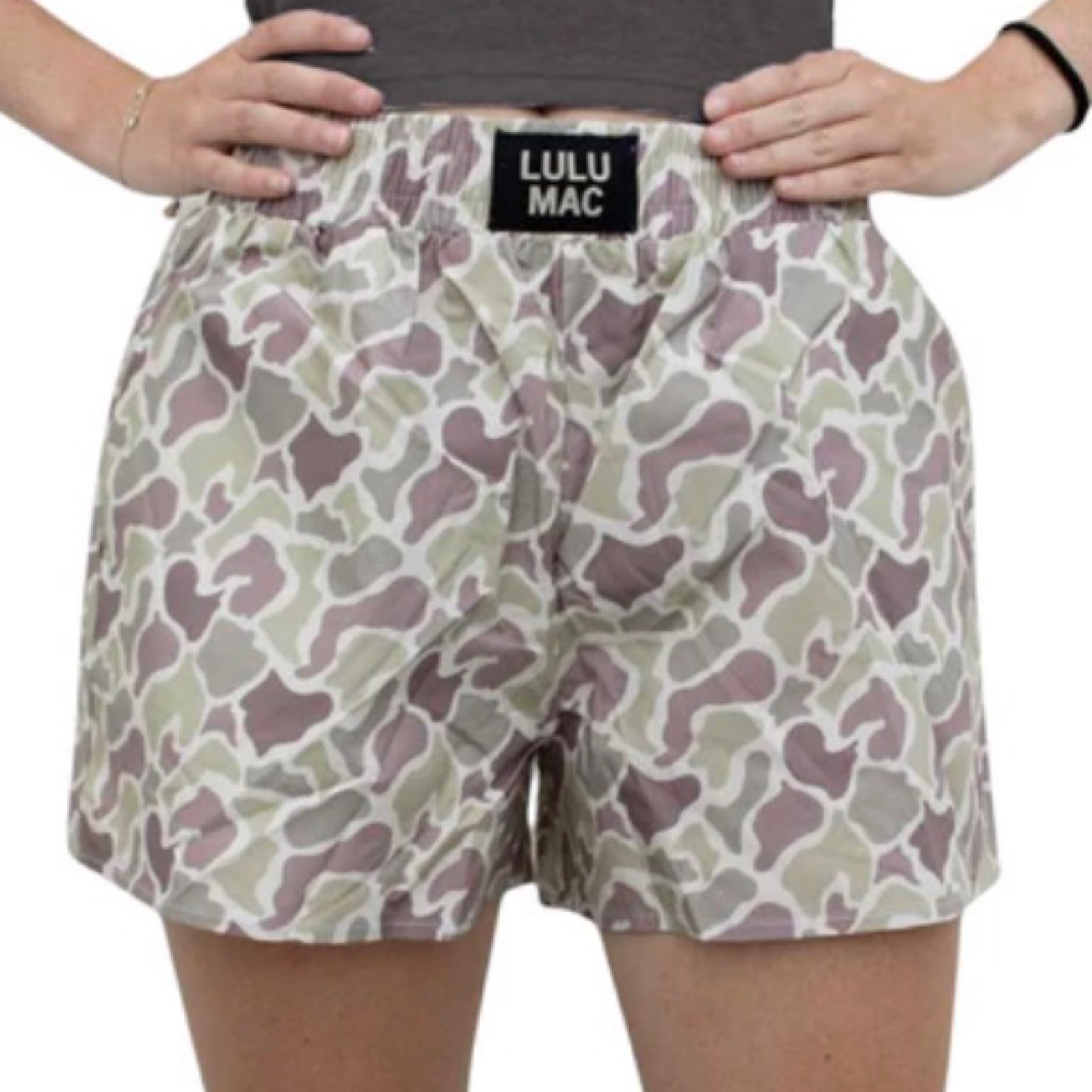 LuluMac boxer short camo — Bama Tan boutique, Tuscaloosa AL