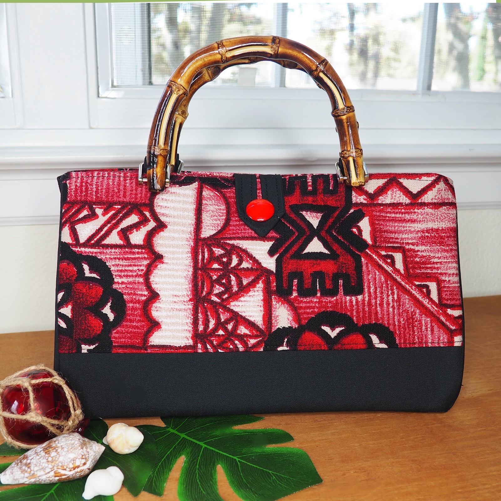 Vintage Red Barkcloth Mainstay