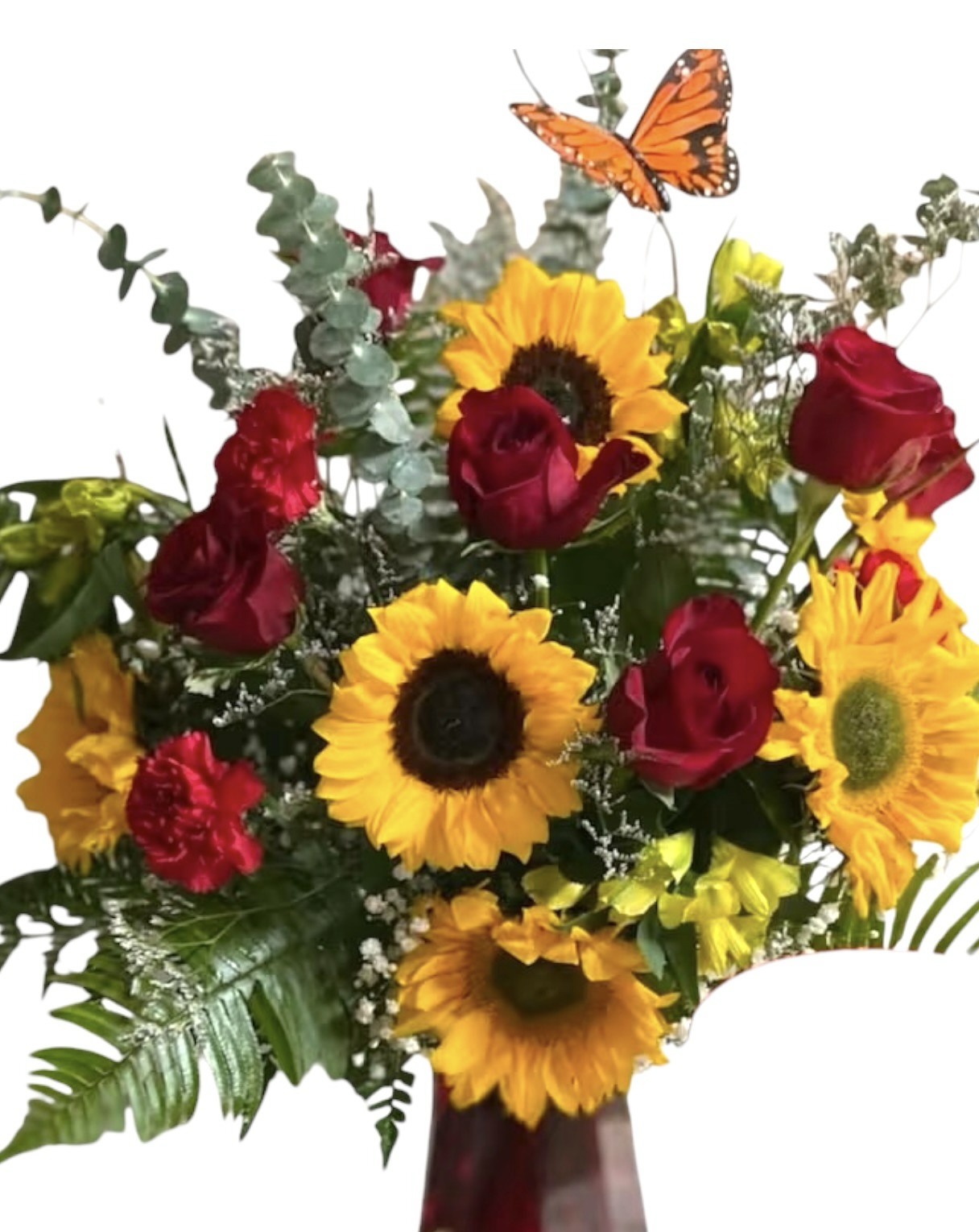 Valentine | Sunshine Love - Deluxe : Includes 6 Sunflowers with 12 Roses