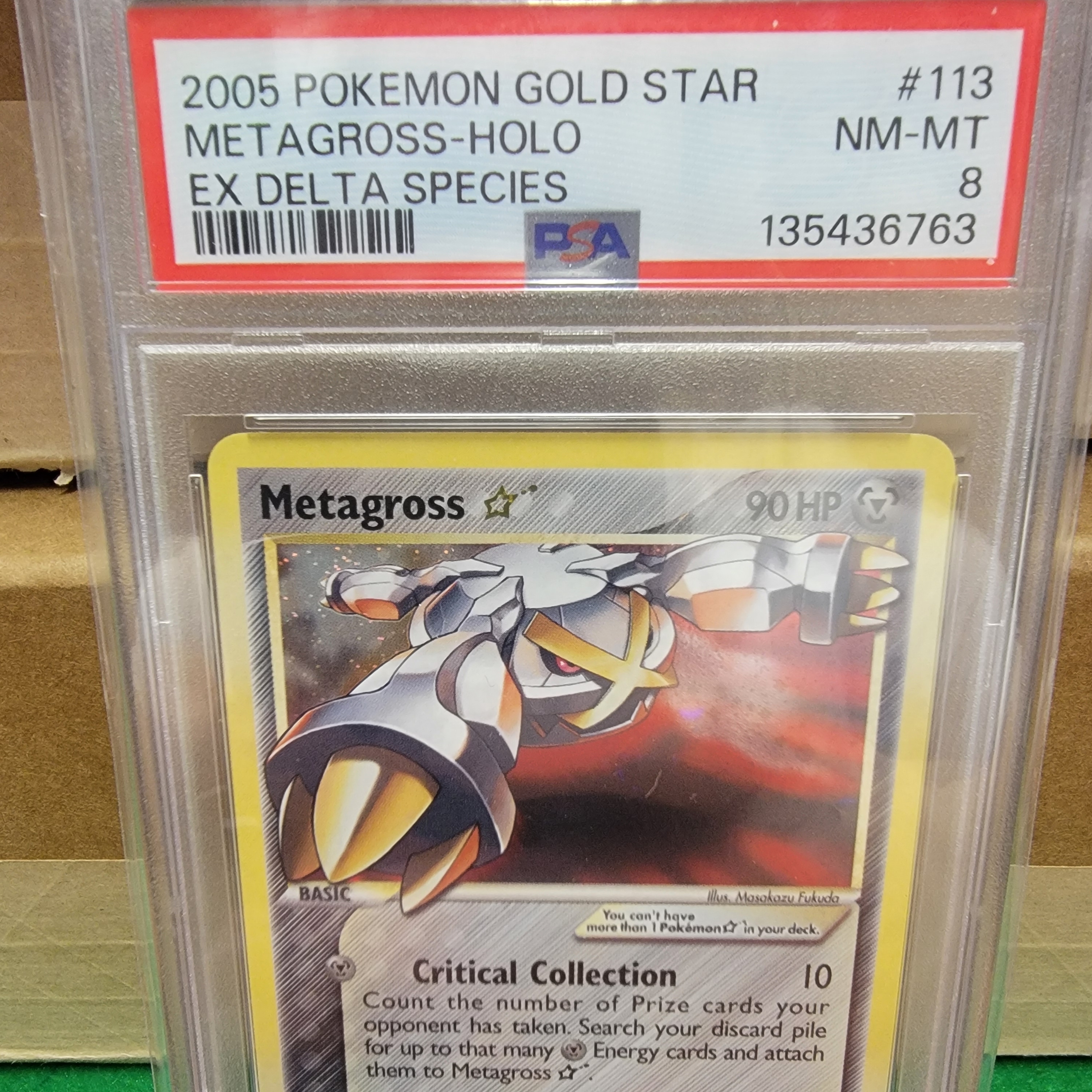 Psa 8 Metagross Gold Star Graded Card