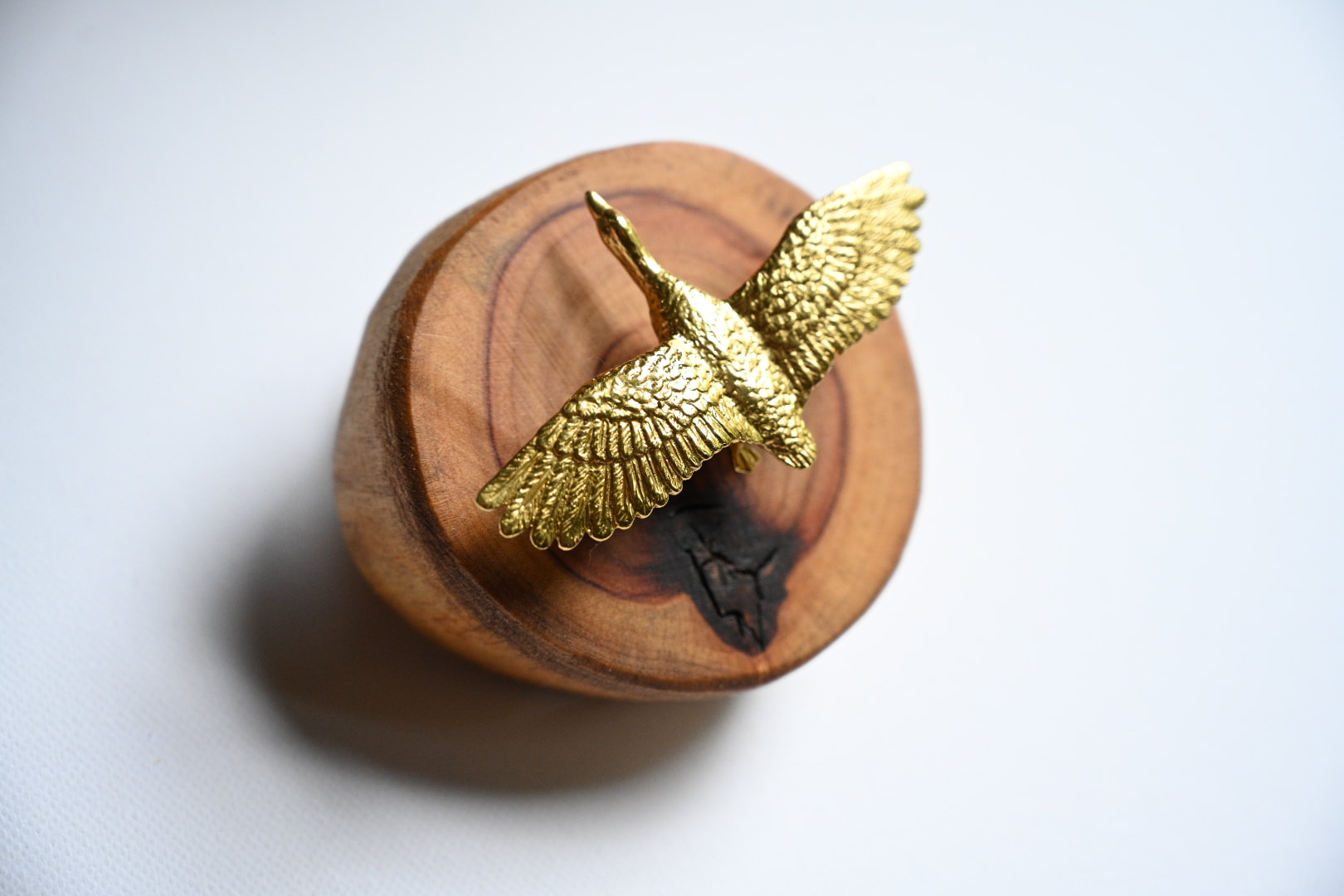 Mounted Bronze Goose