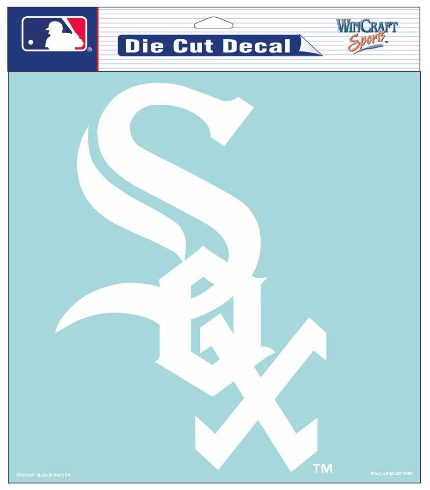 Chicago White Sox White Perfect Cut Decal 8x8"