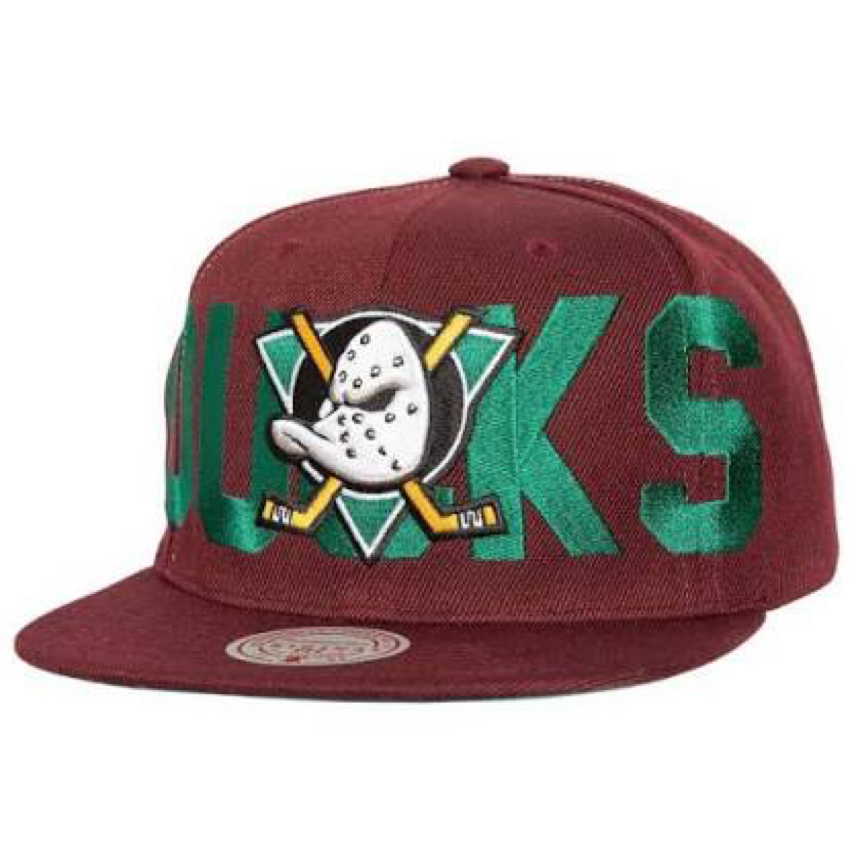 Anaheim Ducks Retro Full Frontal Mitchell and Ness Snapback Hat