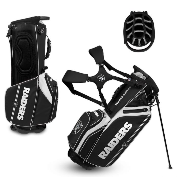 Las Vegas Raiders Hybrid Caddie Carry Golf Bag