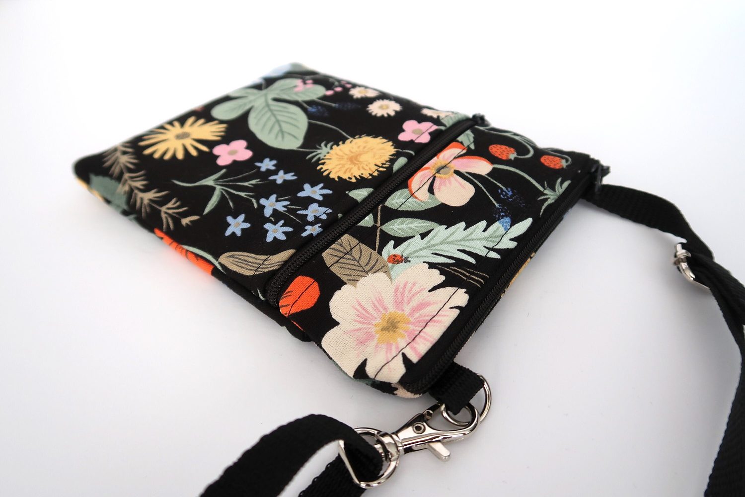 Small Crossbody Bag – Strawberry Fields Black, photo 7 of 12