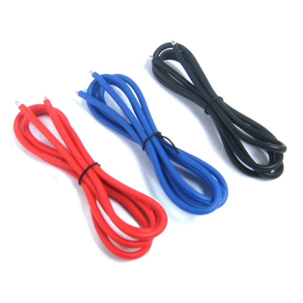 14AWG Silver Silicone Wire Set