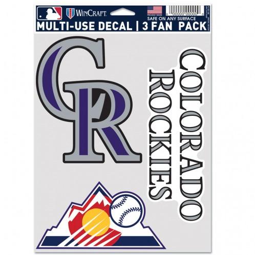 Colorado Rockies Multi Use 3 Pack Fan Decals