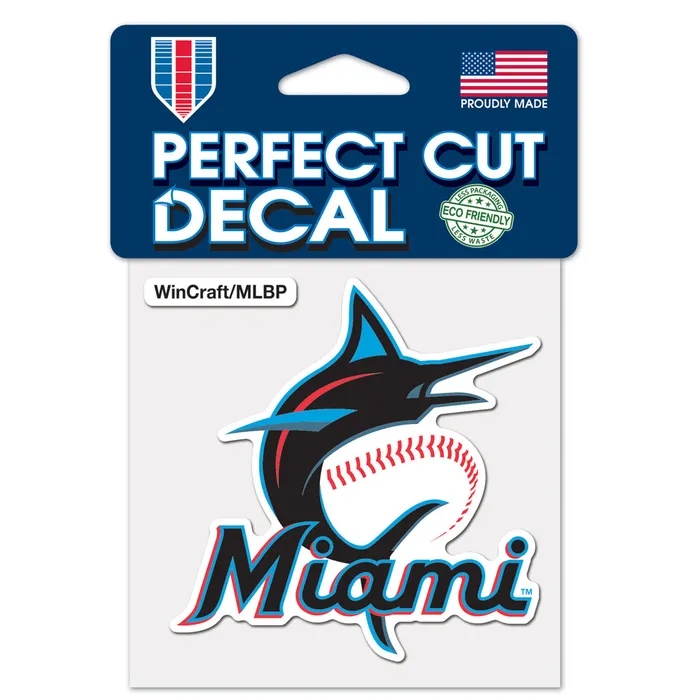 Miami Marlins Perfect Cut Color Decal 4x4"