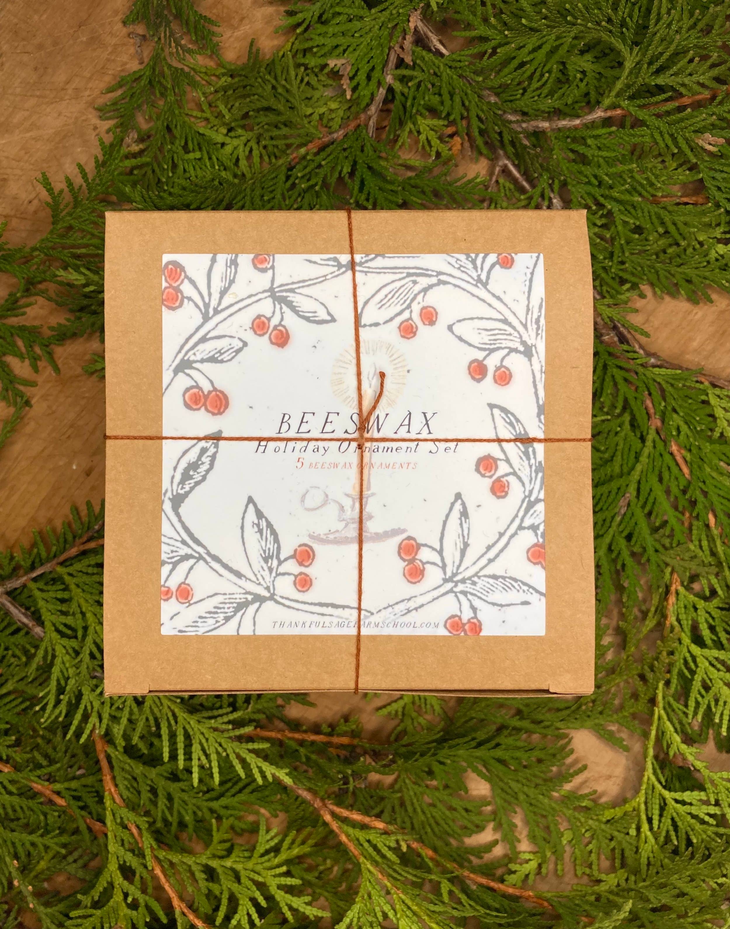 Beeswax Holiday Ornament Set