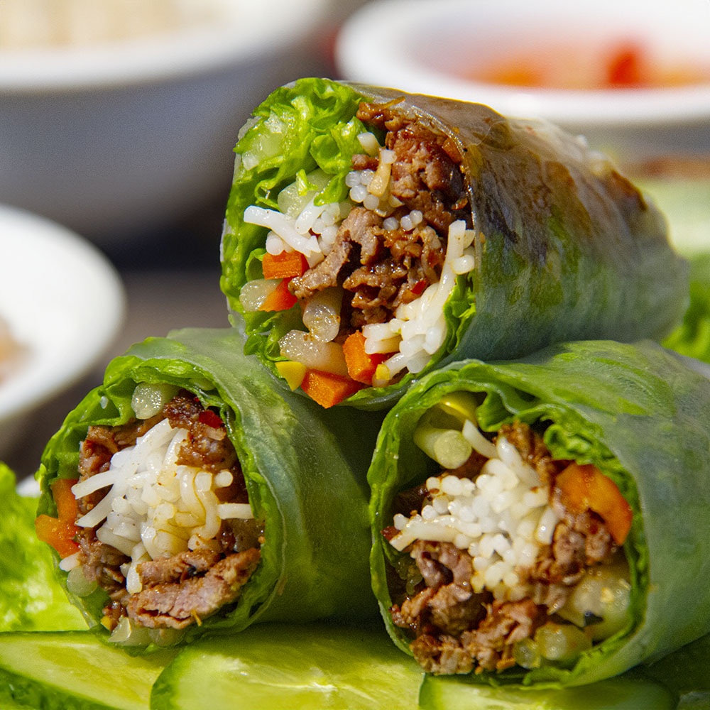 A5-Fresh Teriyaki Beef Rolls | Gỏi Bò Teriyaki Cuốn