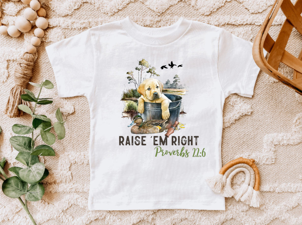 Raise Em Right Yellow Lab S/S T-Shirt