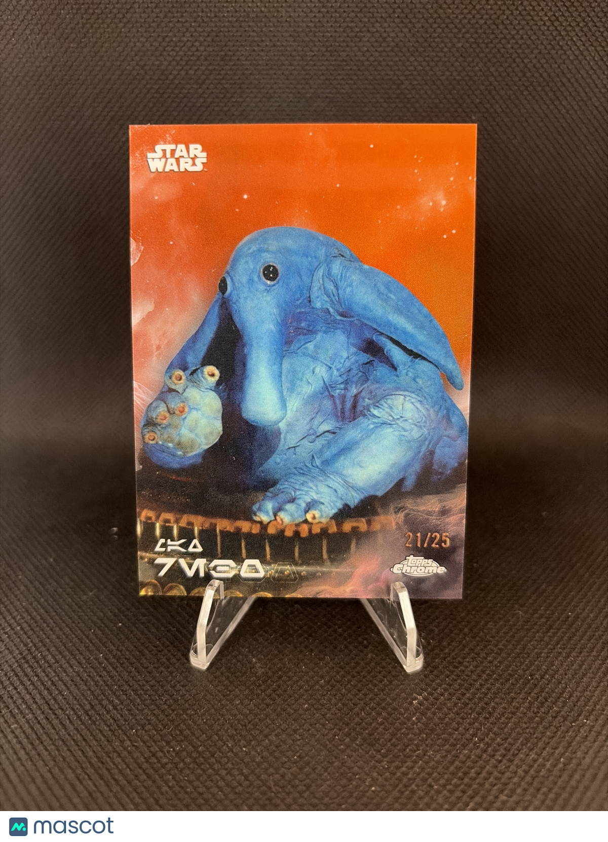 2025 Topps Chrome Star Wars Galaxy Max Rebo Orange Refractor /25