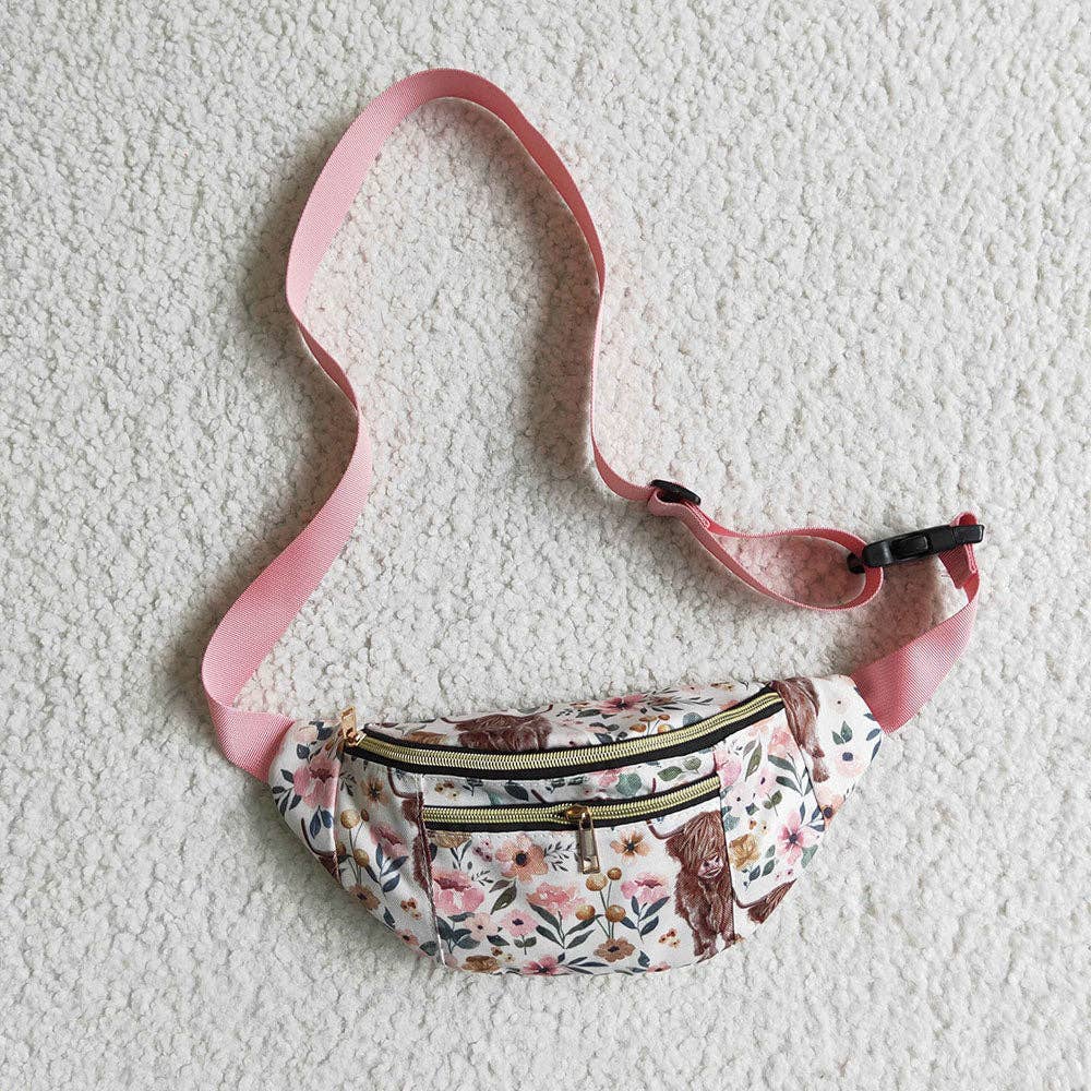 Pink Highland Cow Bumbag