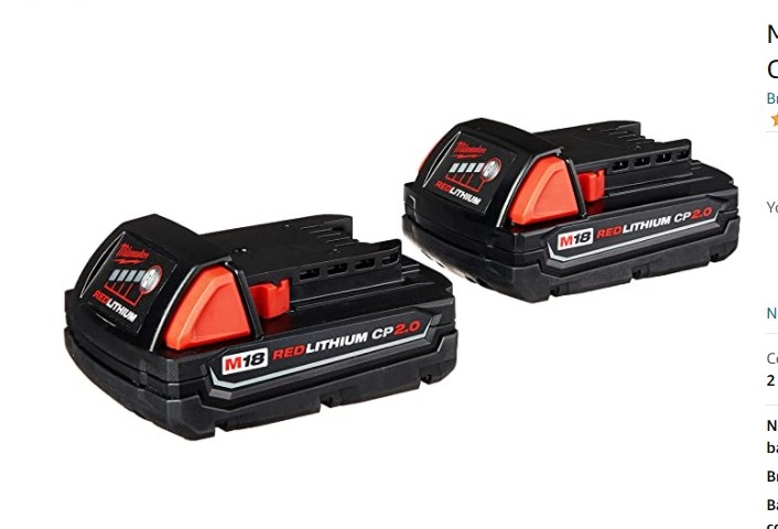 M18 REDLITHIUM 18V 2.0Ah Compact CP2.0 Battery Pack