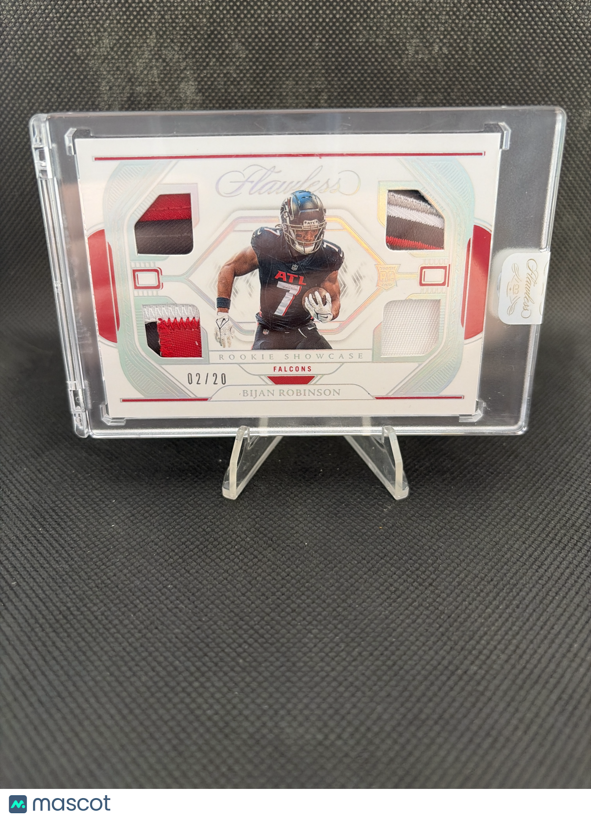 2023 Panini Flawless Football Bijan Robinson Ruby RC Patch /20 #RS-BRN