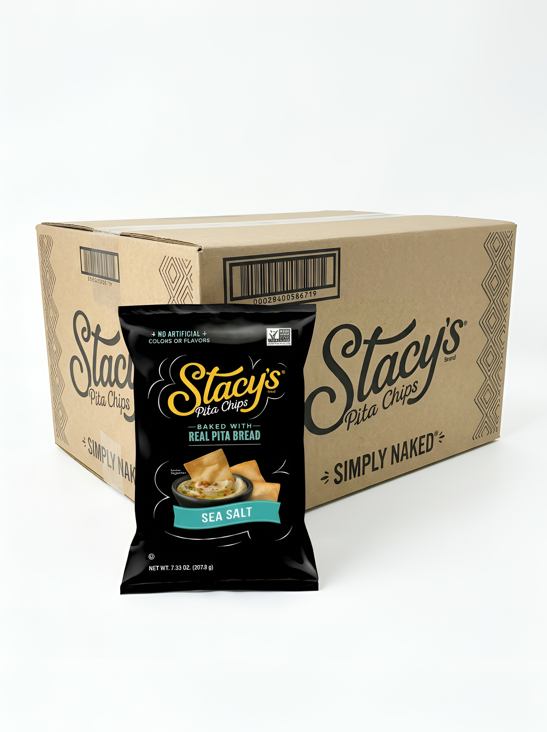 Stacy's Pita Chips Sea Salt  7.3oz 12ct