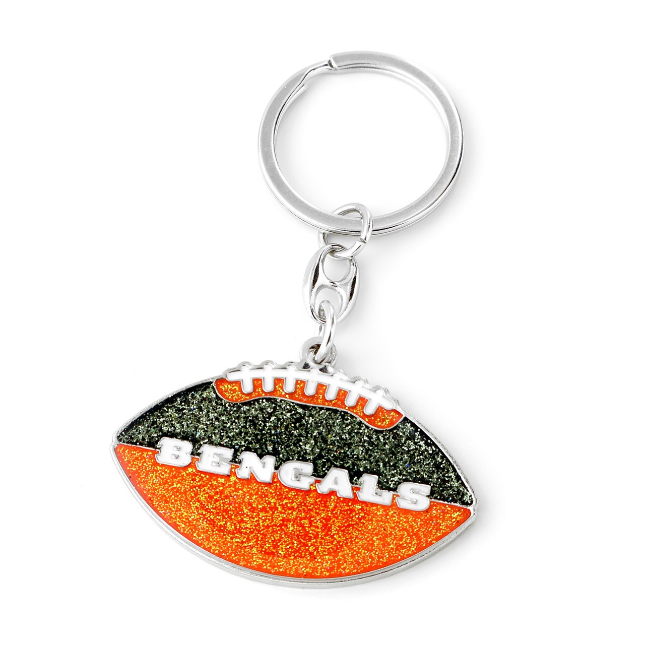 Cincinnati Bengals Glitter Football Keychain