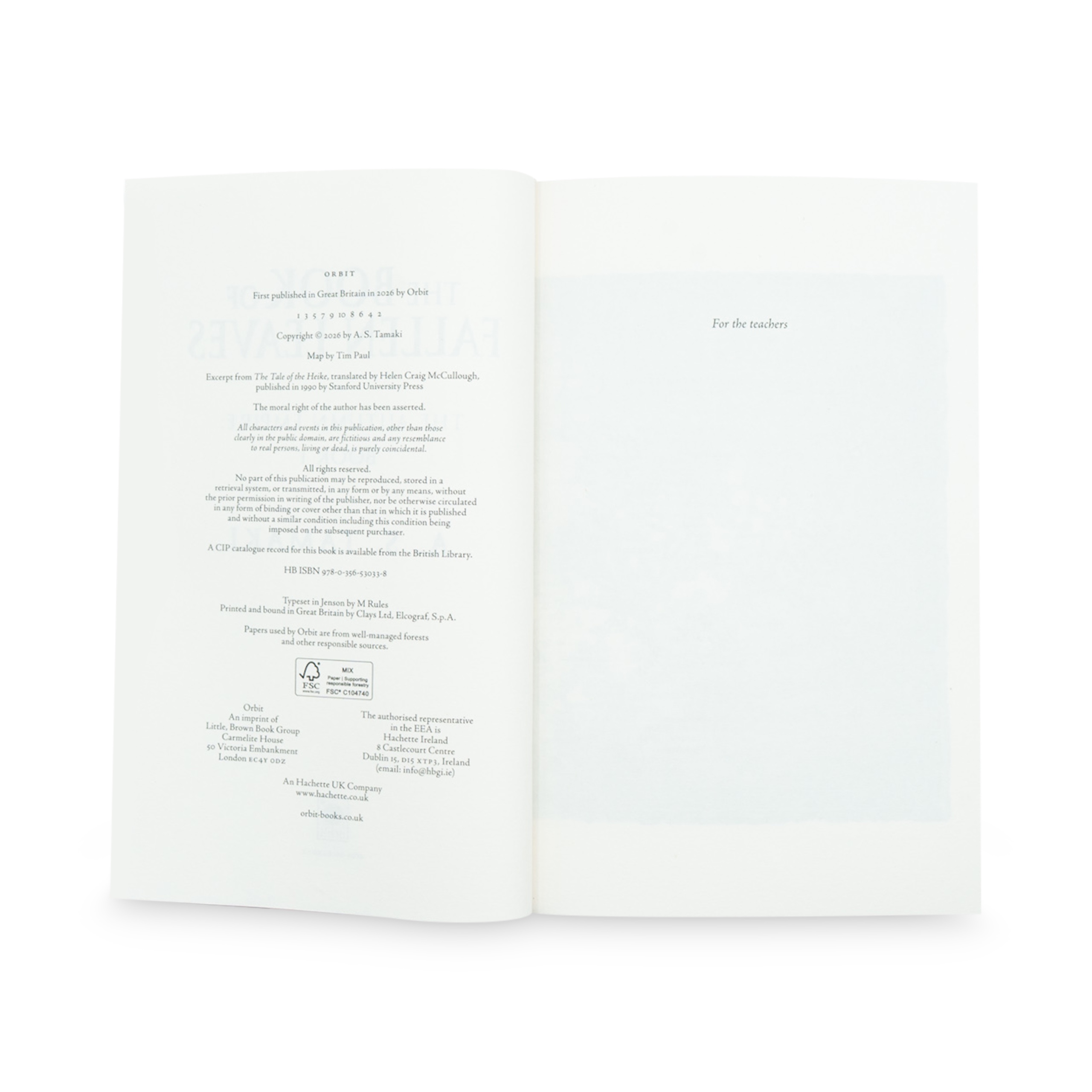 Tamaki, A.S. -- The Book of Fallen Leaves [Book]