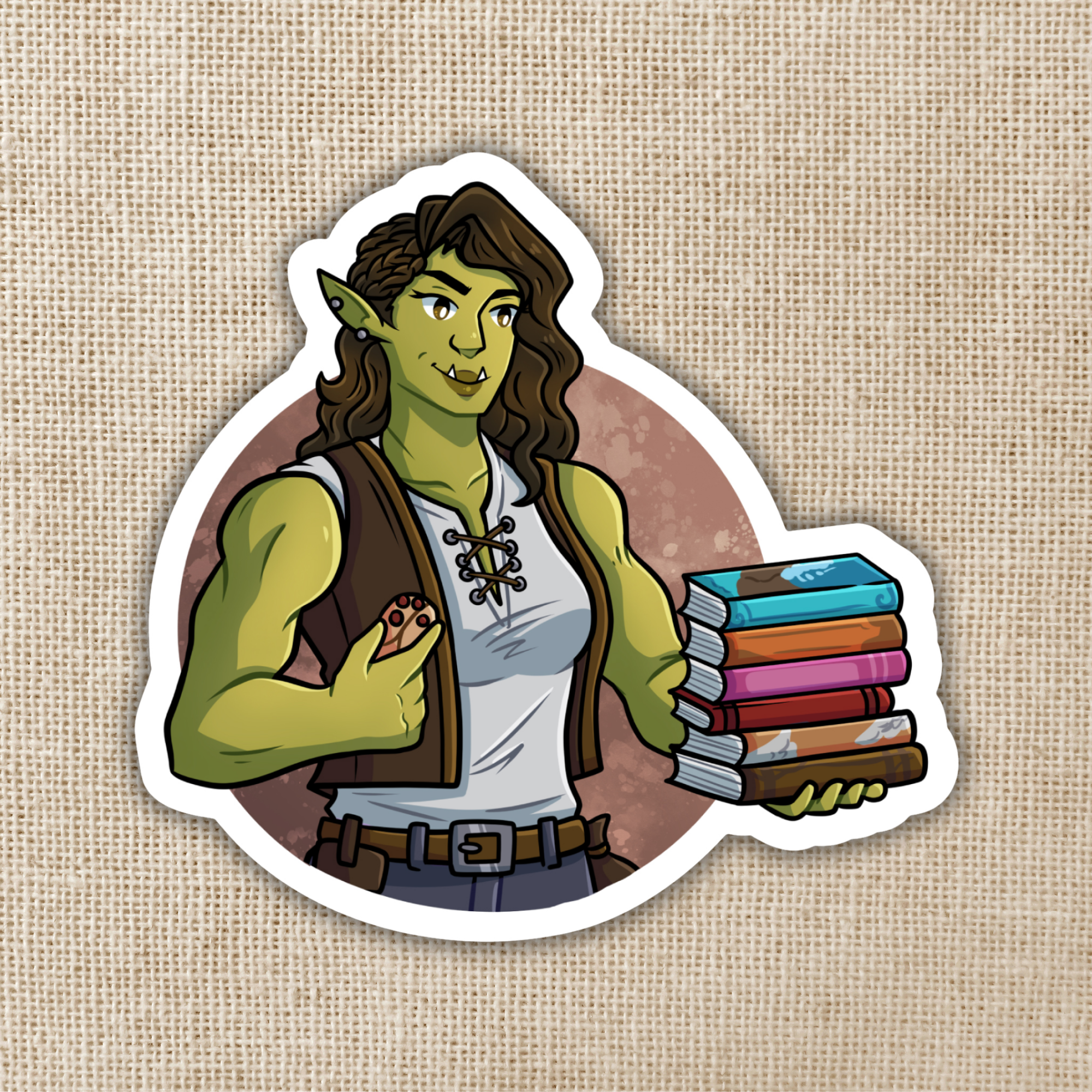 Viv with Books Sticker | Bookshops & Bonedust
