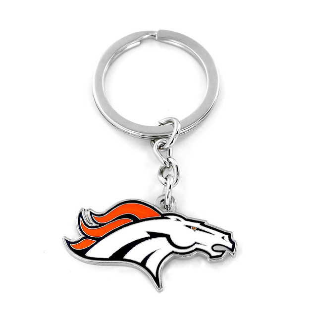 Denver Broncos Metal Keychain