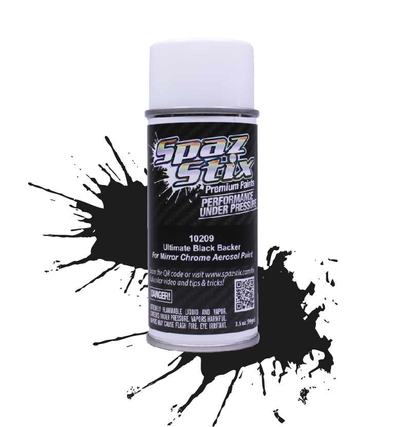 Ultimate Black Backer For Mirror Chrome Aerosol Paint 3.5oz 10209