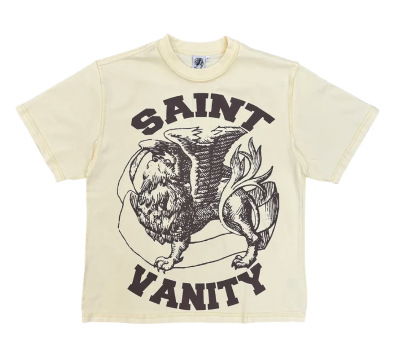 Saint Vanity CREAM & BROWN GRIFFIN TEE+