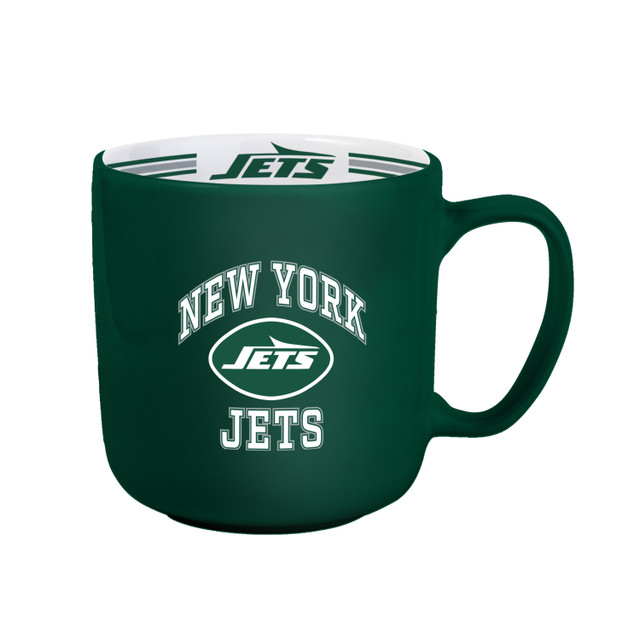 New York Jets Team Stripe Design Coffee Mug 15oz