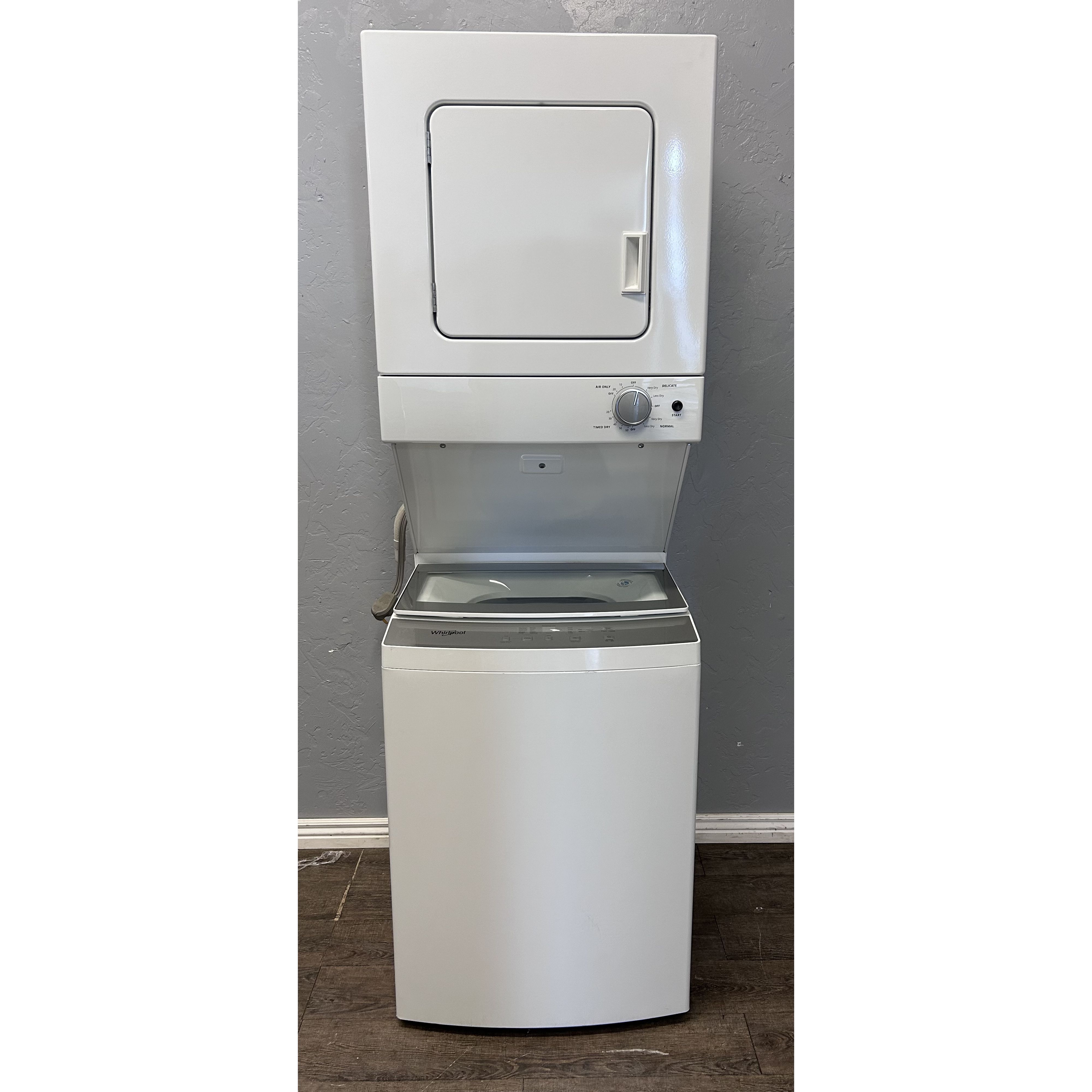 Whirlpool 1.6 cu. ft. Washer & 3.4 cu. ft.  Electric Laundry Center WET4024HW - Compact 24" Wide