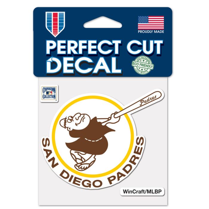 San Diego Padres Retro Perfect Cut Decal 4x4"