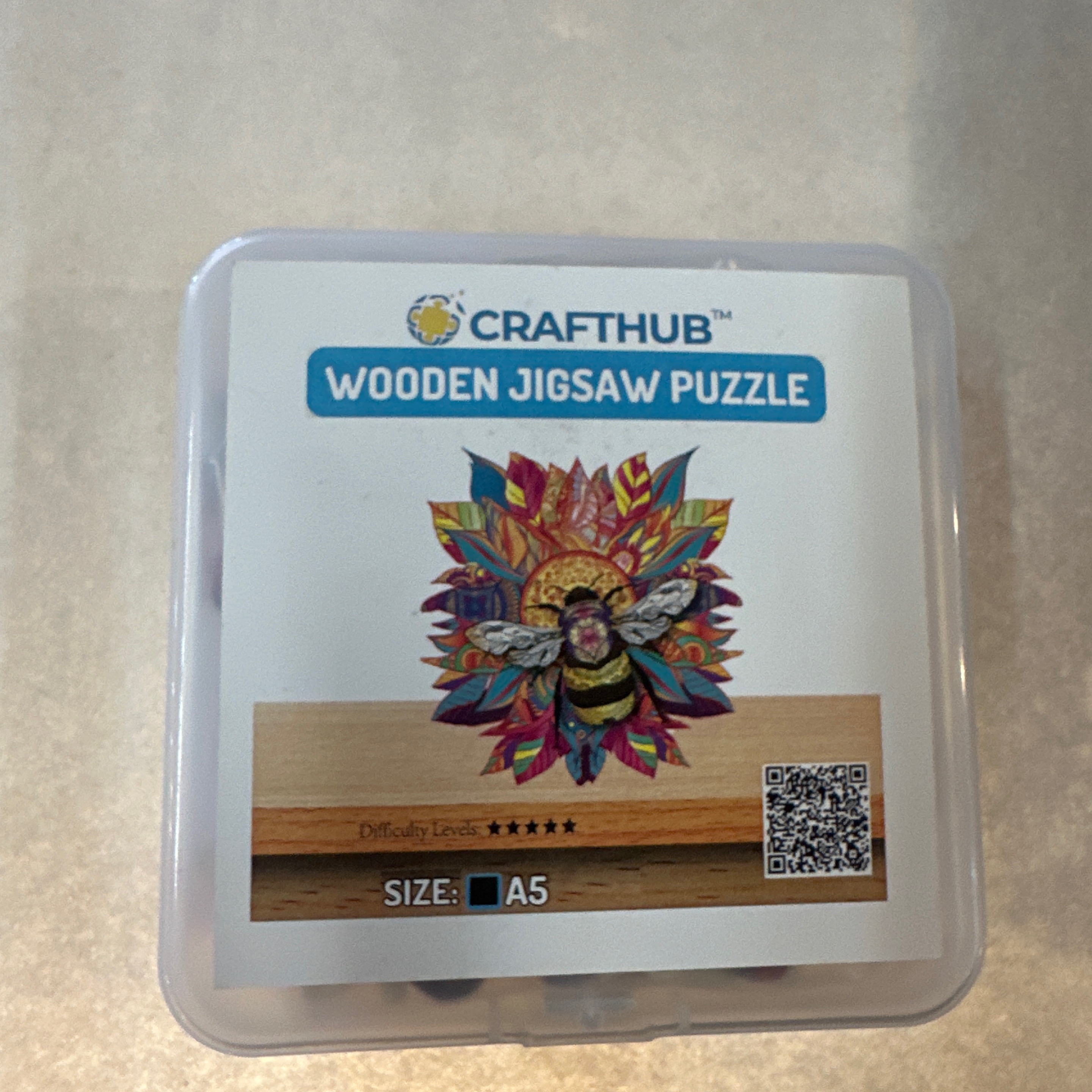 Bee Wooden Jigsaw Puzzle A5/sm