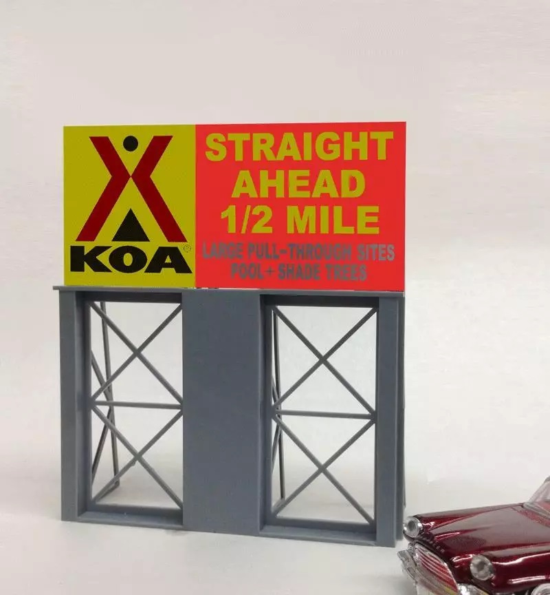 KOA Roadside Billboard O Scale