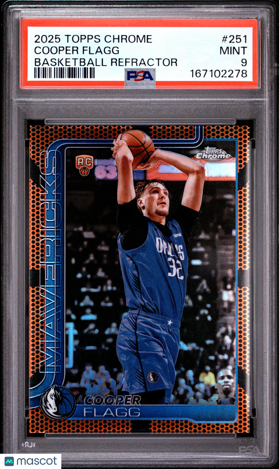 2025 Topps Chrome Cooper Flagg #251 Basketball Refractor PSA 9