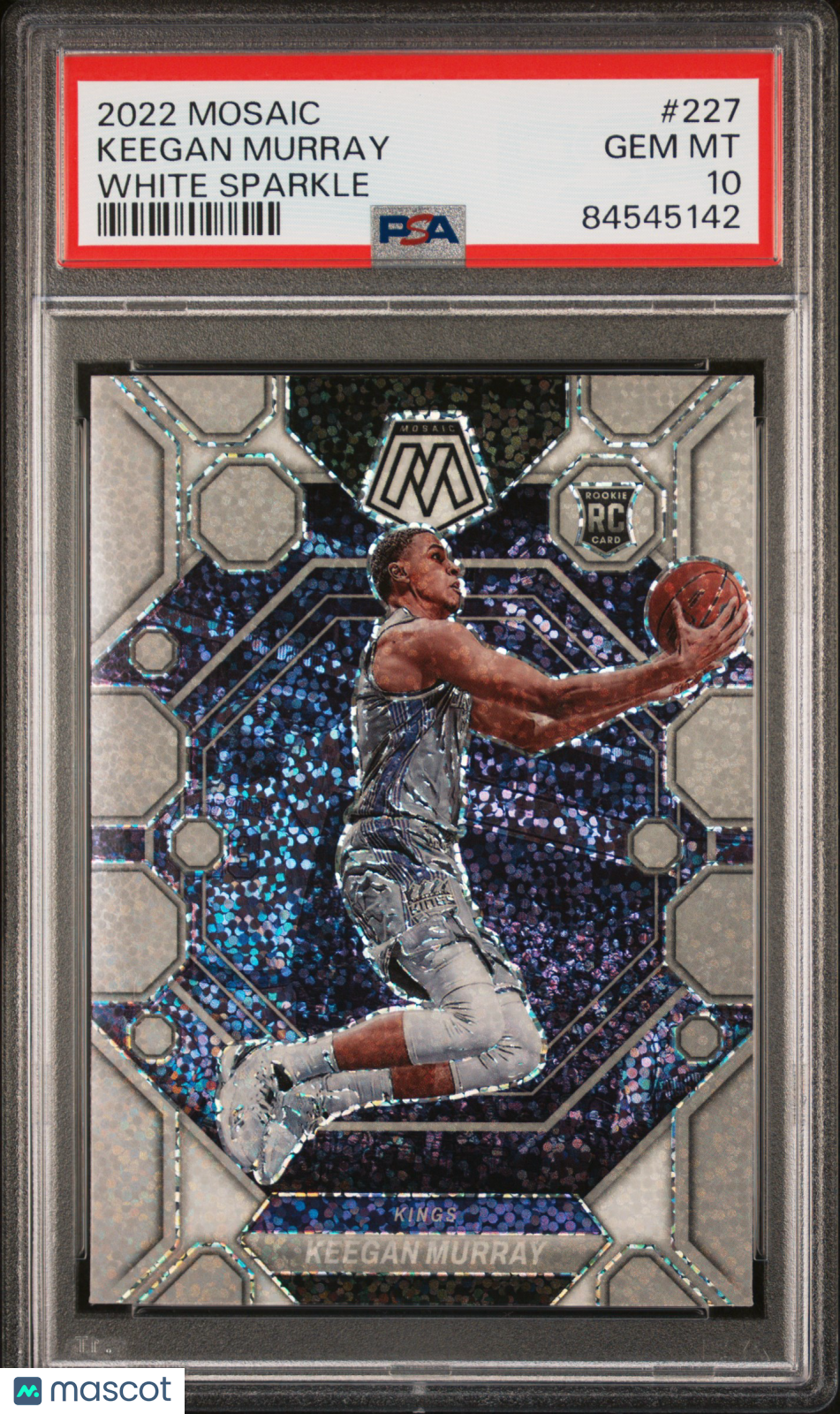 2022 Panini Mosaic Keegan Murray #227 White Sparkle PSA 10