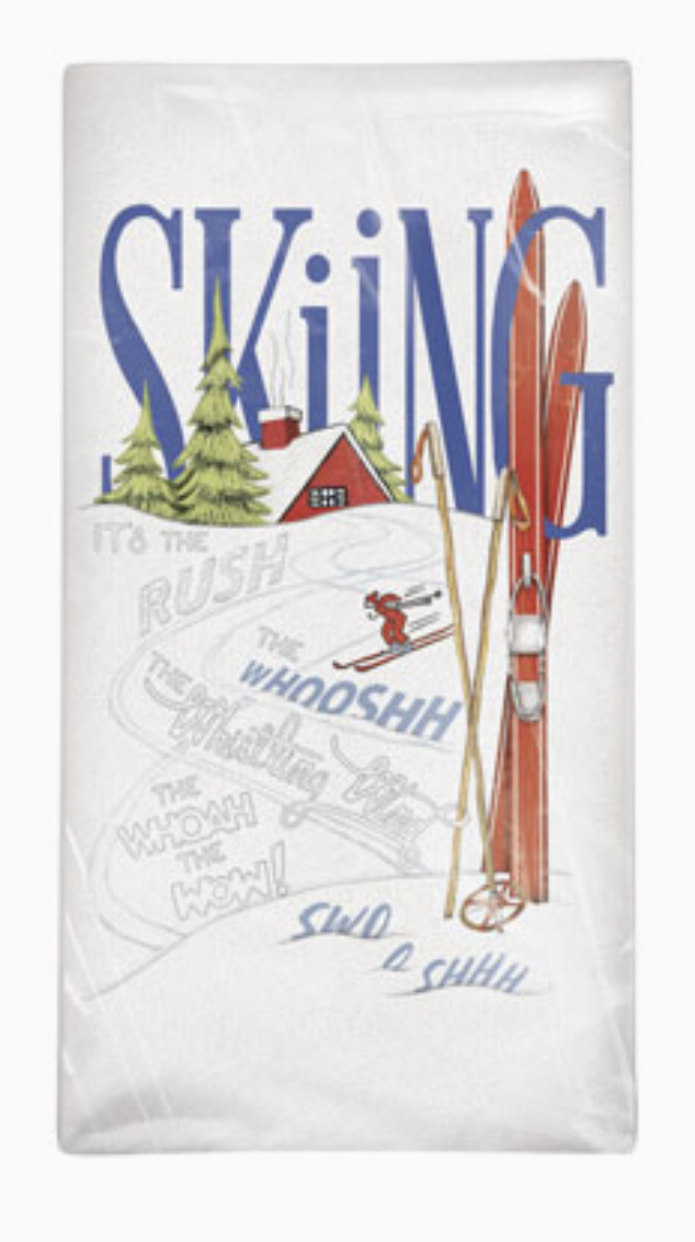 Ski Flour Sack Kitchen Towel