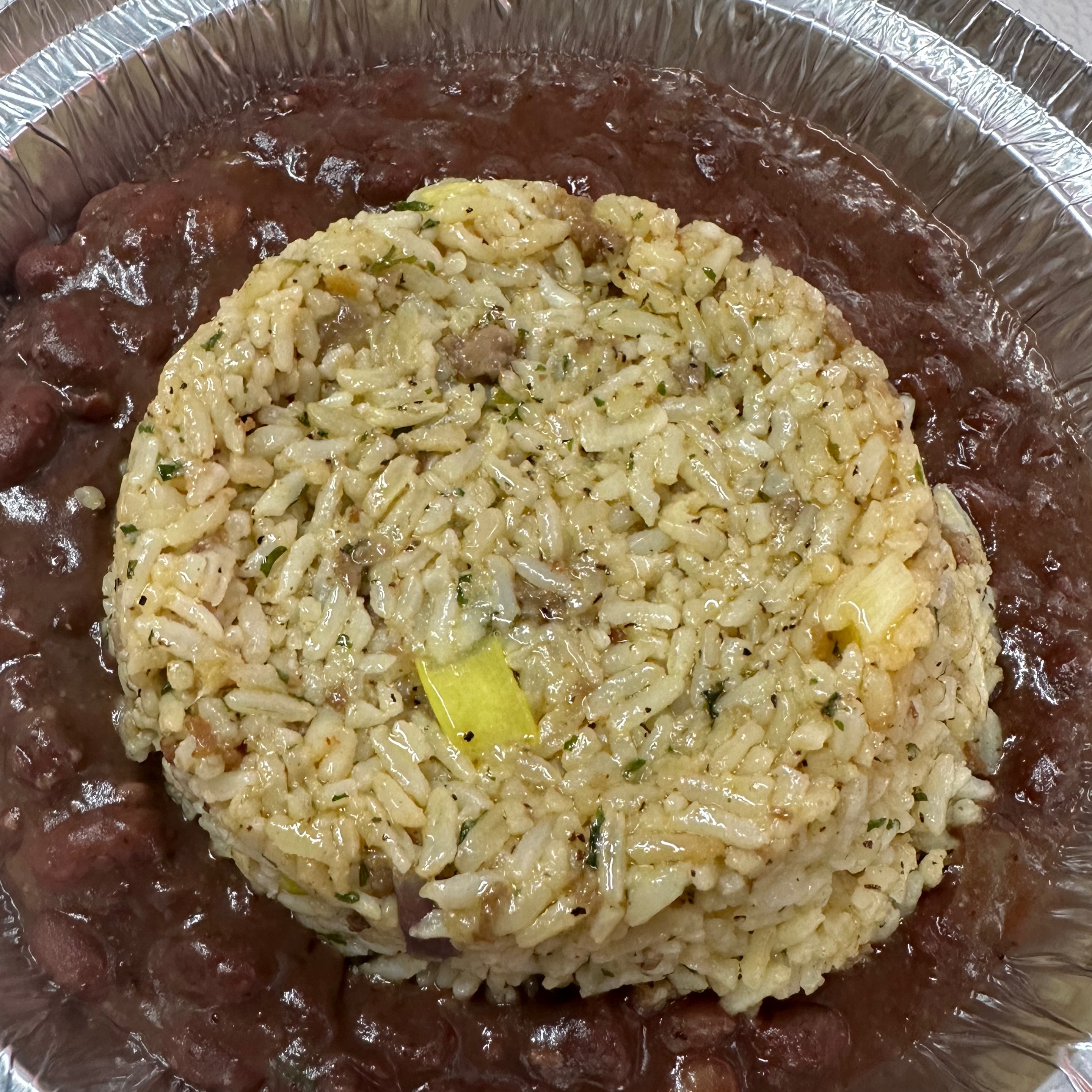 Down and Dirty Beans (dirty rice w/red Beans