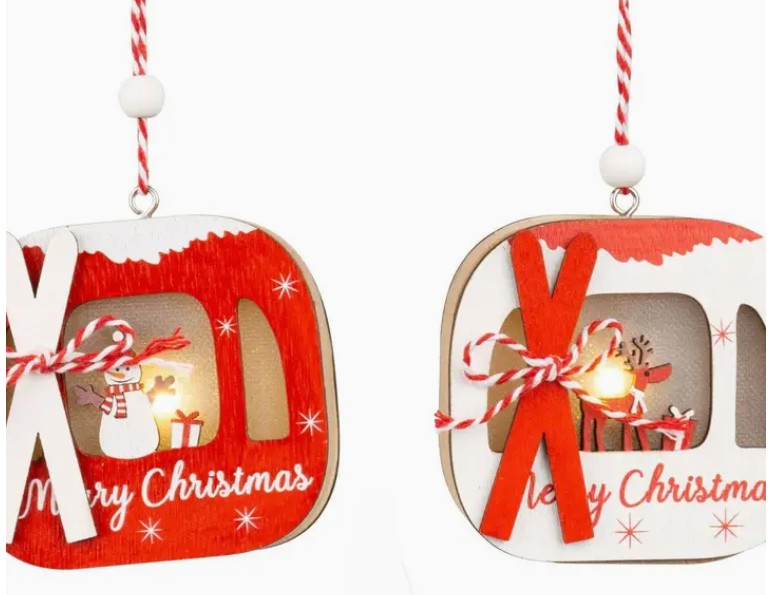 Gondola Wood Ornament with LED light