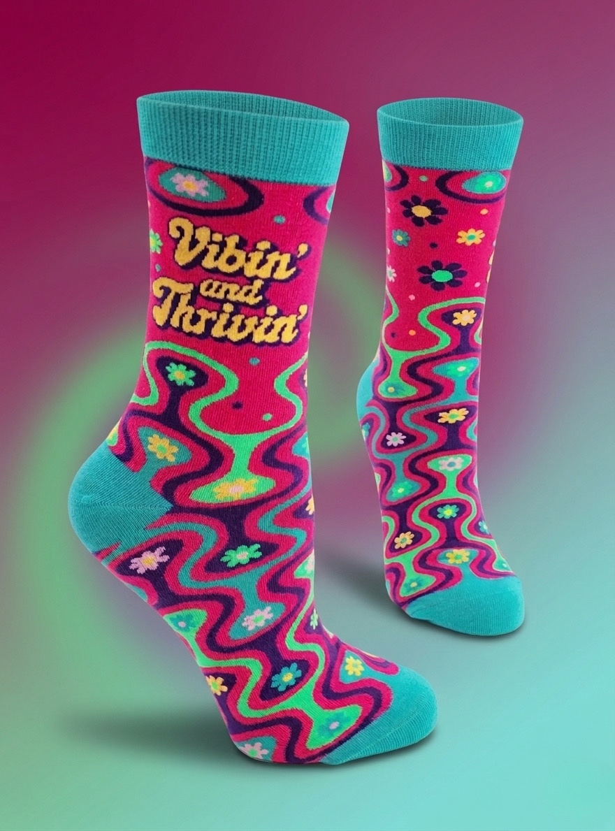 Vibin and Thrivin Women's Crew Socks Size 5-10