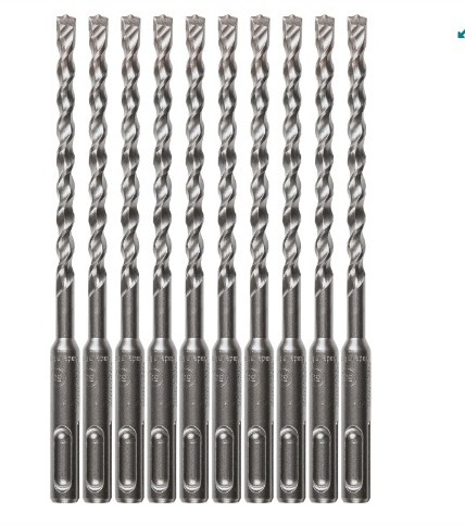 1/4" x 6" SDS‑PLUS Bit, 2‑Cutter, 10/pk